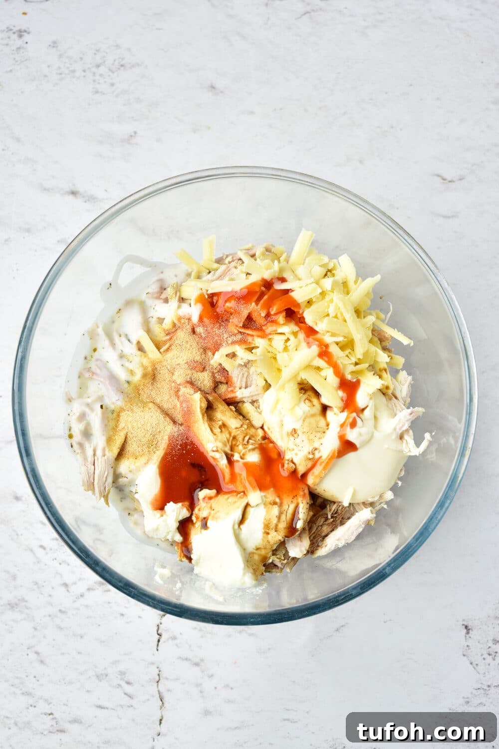 ingredients ready to mix in bowl