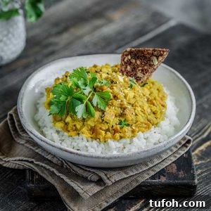 Red Lentil Mango Coconut Dhal