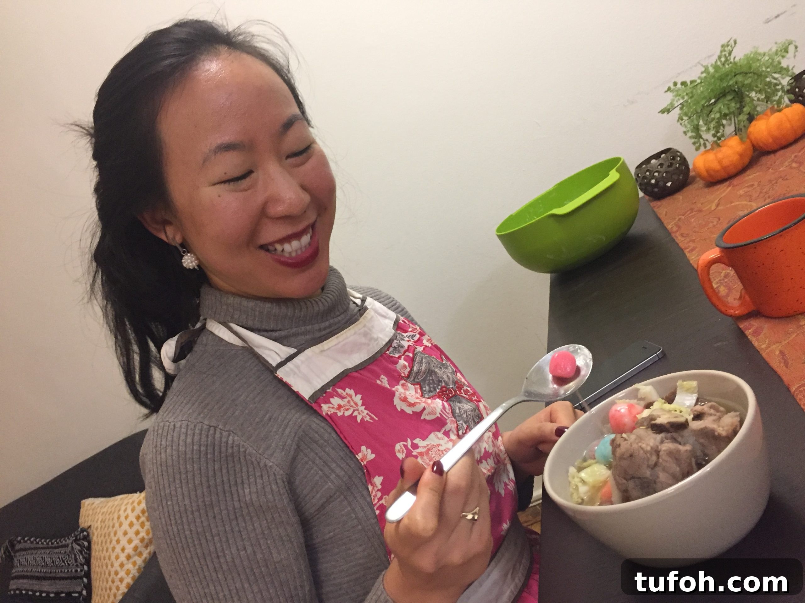 Tang yuan with colored balls