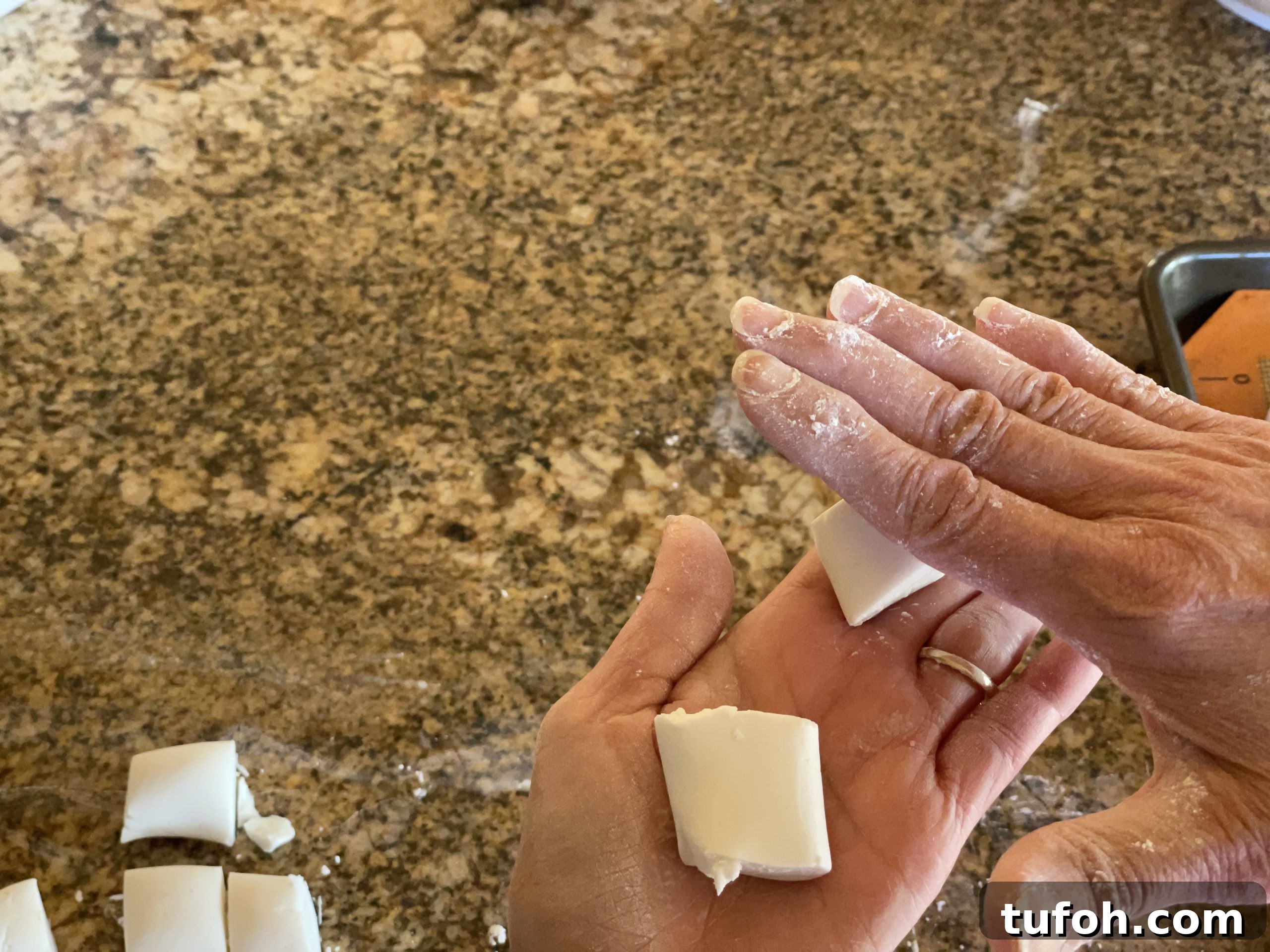 Cut dough into uniform pieces