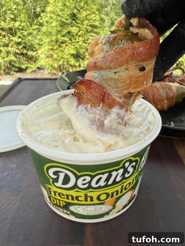 french onion dip for jalapeño poppers