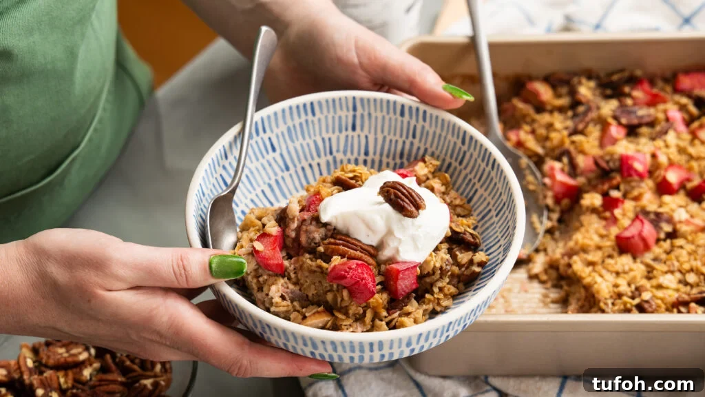 Rhubarb Baked Oats Recipe for Quick Morning Meals 11 img 25023 13