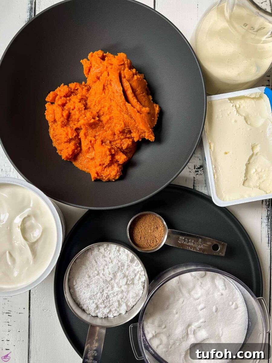 No-Bake Pumpkin Cheesecake Recipe — Creamy Fall Dessert 4 Pumpkin cheesecake filling ingredients