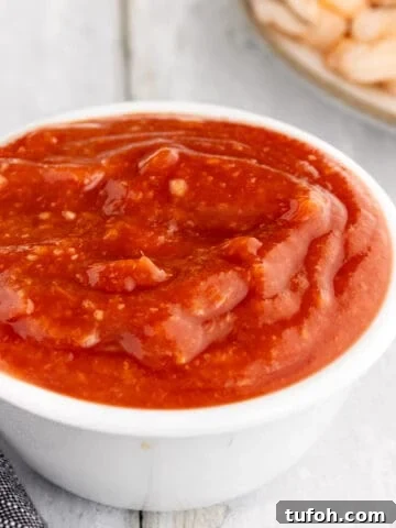 Bowl of cocktail sauce.