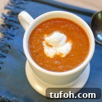 Creamy Roasted Red Pepper Soup with Warm Indian Spices 2 img 297 1