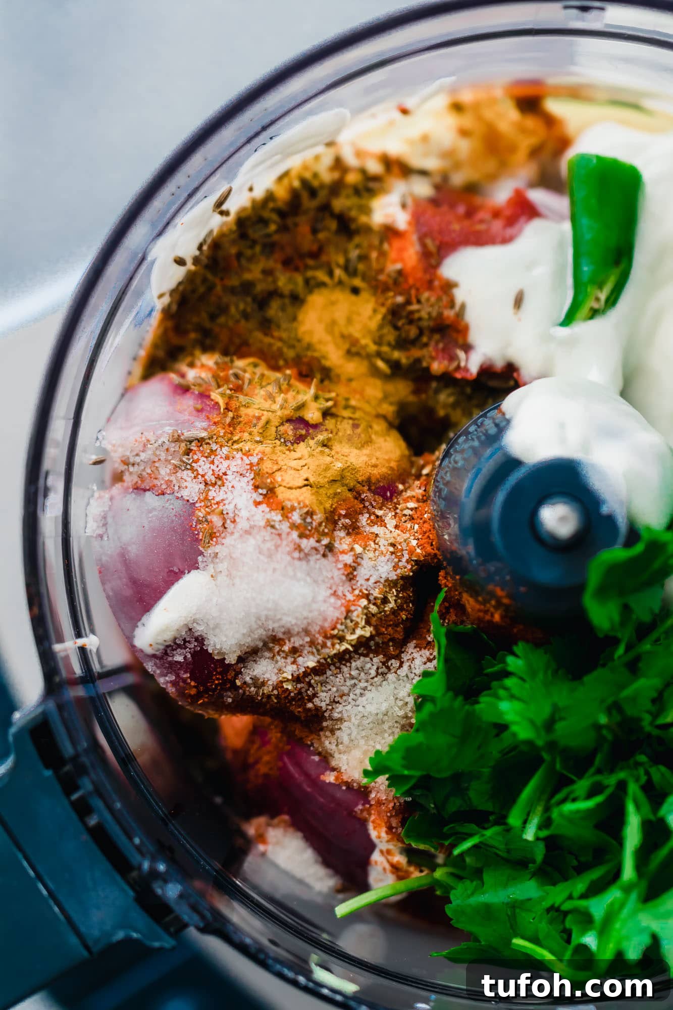 Oven-Baked Tandoori Chicken Curry Recipe 3 Ingredients for Baked Tandoori Chicken Curry in the food processor.