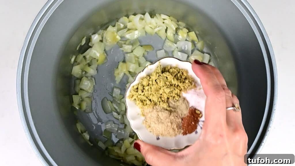 Slow Cooker Greek Chicken with Lemon-Orzo Recipe 4 Cooking onions in a slow cooker