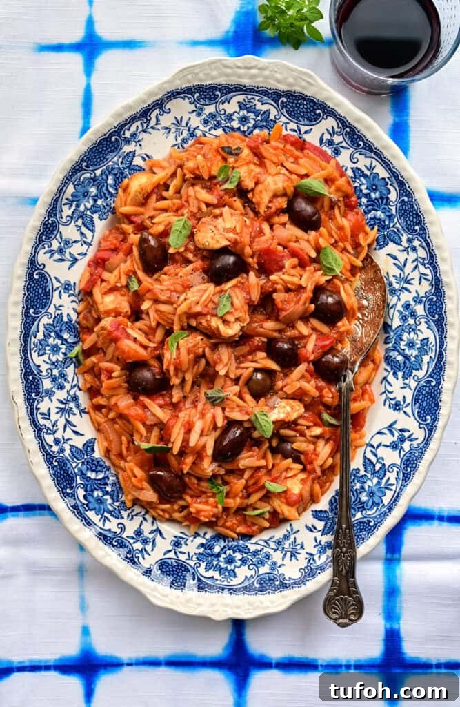 Slow Cooker Greek Chicken with Lemon-Orzo Recipe 7 Chicken cooked with orzo and tomato sauce