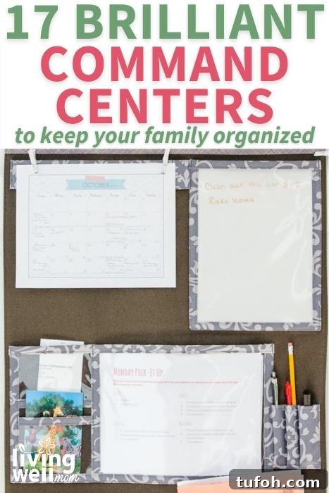 Create a Home Command Center: 18 Stylish Layout Ideas 2 Home command center with calendar