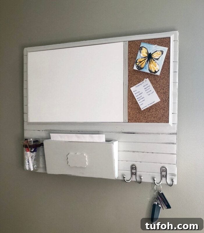 Create a Home Command Center: 18 Stylish Layout Ideas 12 white wall organizer for family command center
