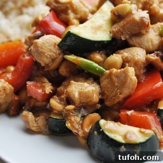 Panda Express Kung Pao Chicken copycat recipe with rice