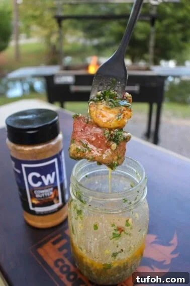 Steak and Shrimp with Cowboy Butter