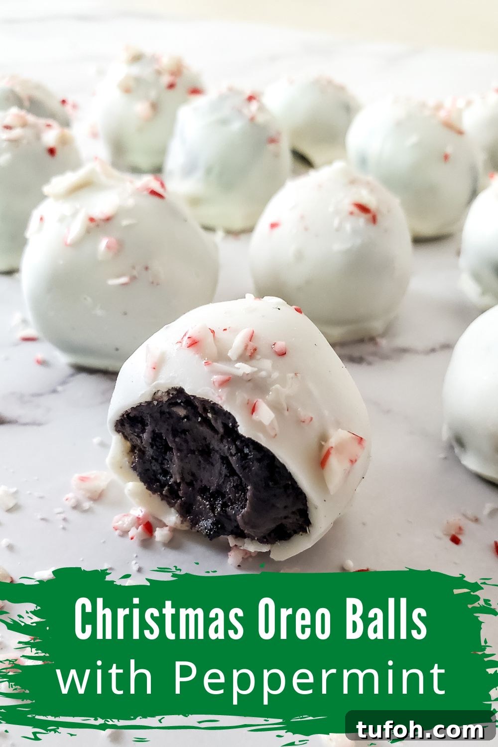 christmas ore bites with one bite taken out 