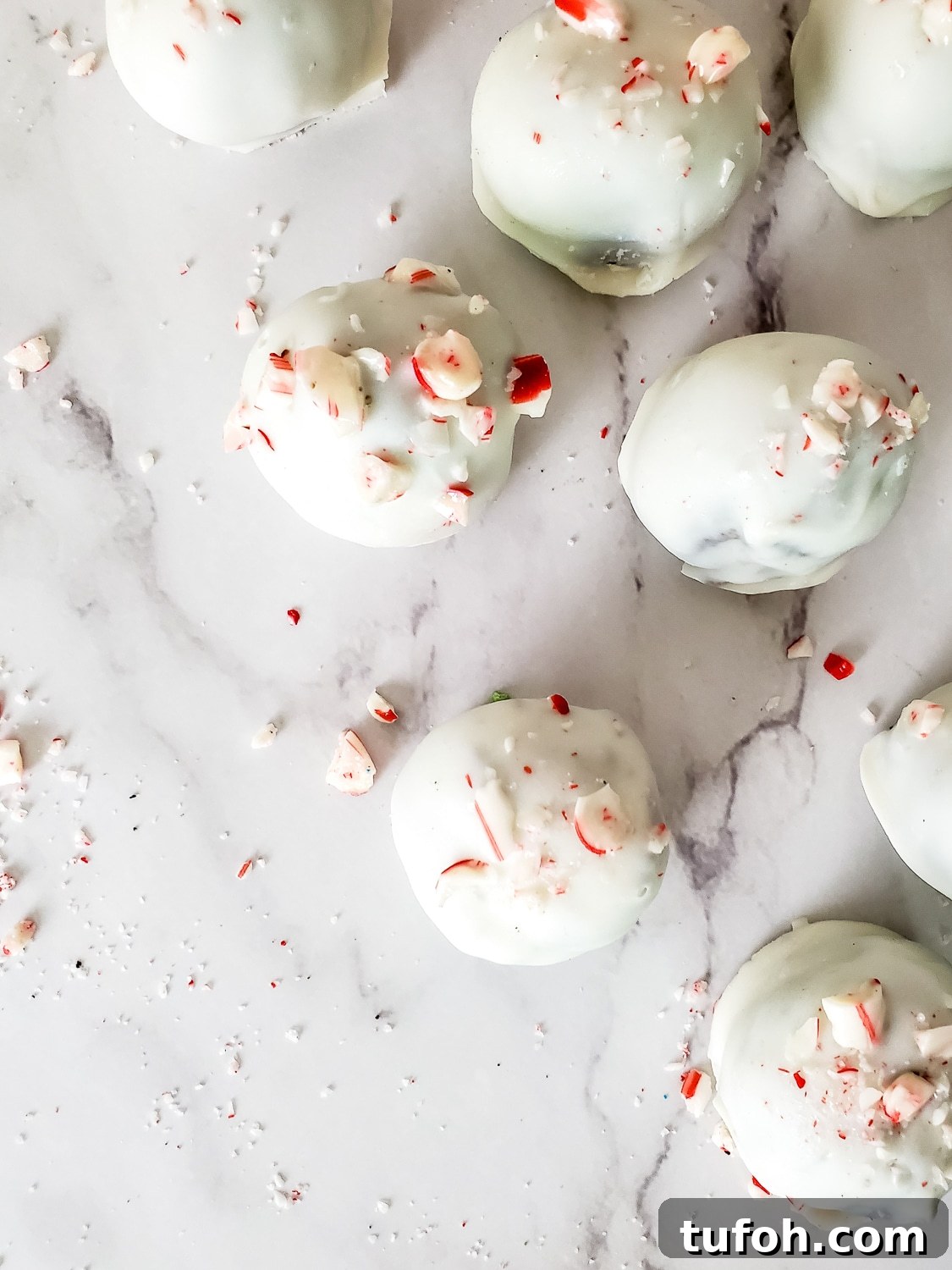 oreo truffles on a white background