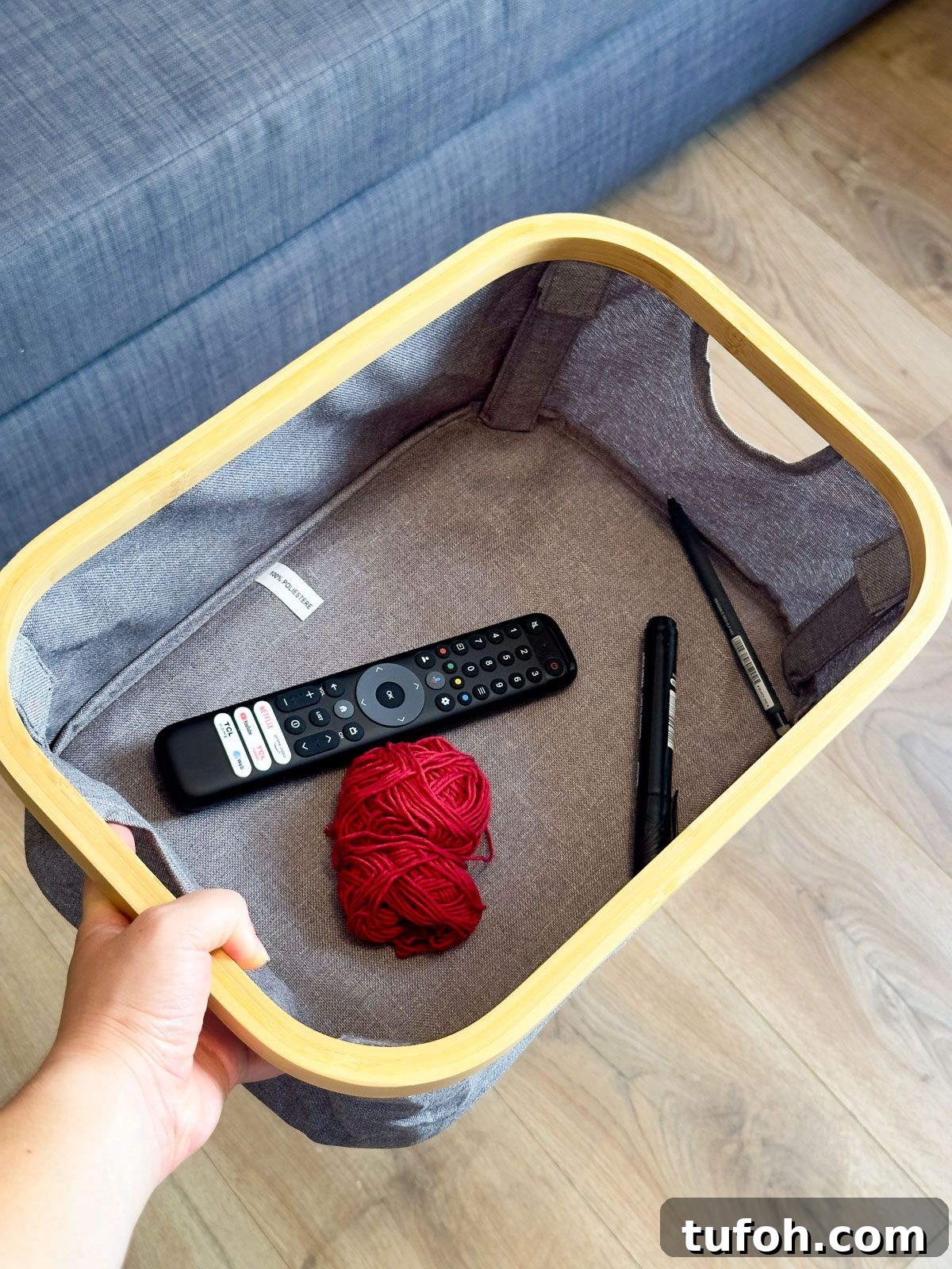 21 Clever Decluttering Hacks You Wish You Knew Sooner 8 Bring a Basket with You to Collect Clutter Around the House