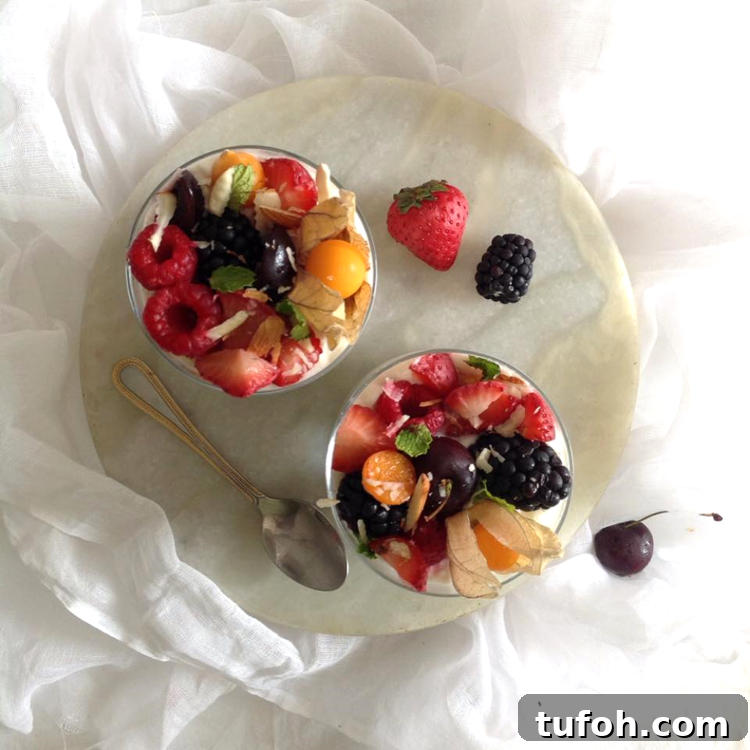 Layered trifle in jar