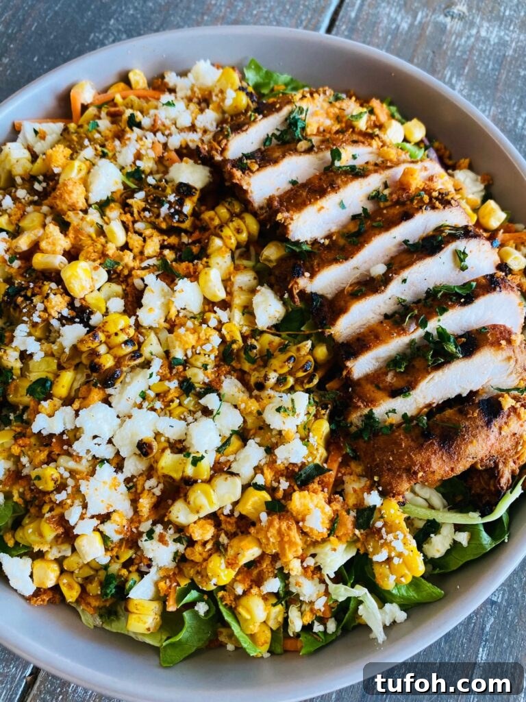 Grilled Mexican Street Corn Chicken Salads
