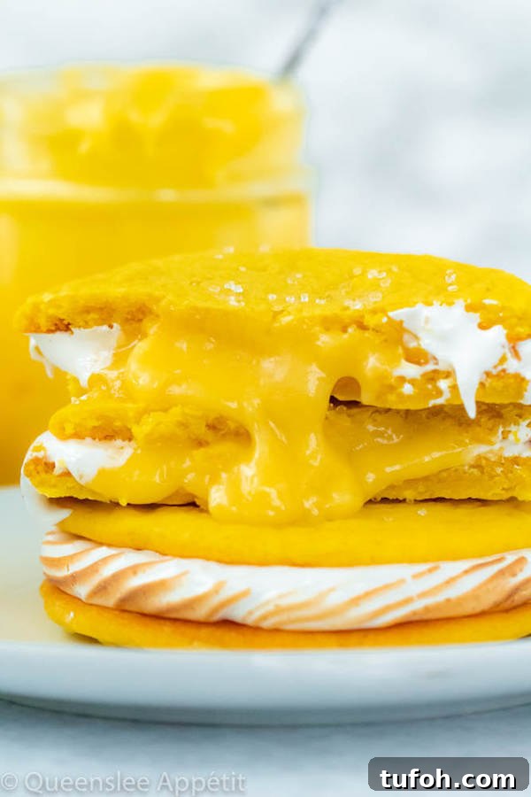 Lemon Meringue Sugar Cookie Sandwiches
