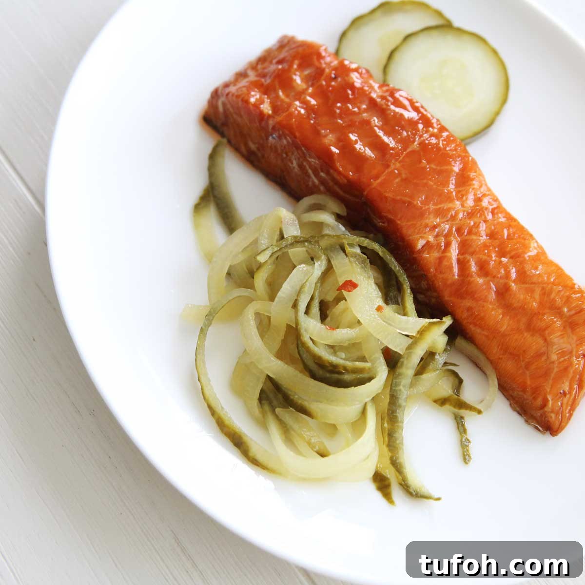 Sugar-Free Spiralized Pickled Cucumbers Recipe 6 Quick Pickled Spiralized Cucumbers with Smoked Salmon - Dinner Idea