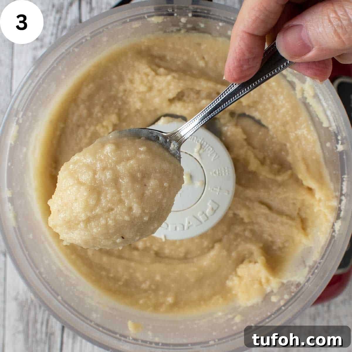 Pignoli Cookies: Classic Italian Almond Macaroon Recipe 6 Soft grainy batter scooped up in a teaspoon.