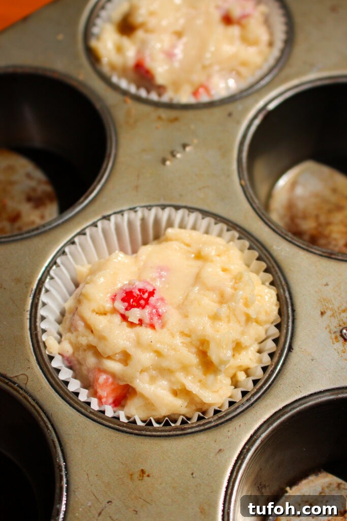 Strawberry Rhubarb Streusel Muffins with Sour Cream 10 img 39365 9