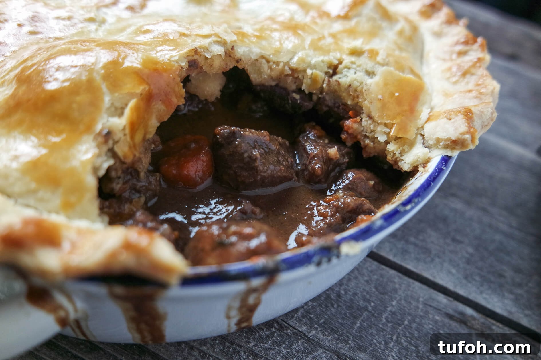 Red Wine and Mushroom Venison Pot Pie Recipe 3 rich pot pie with flaky pastry crust