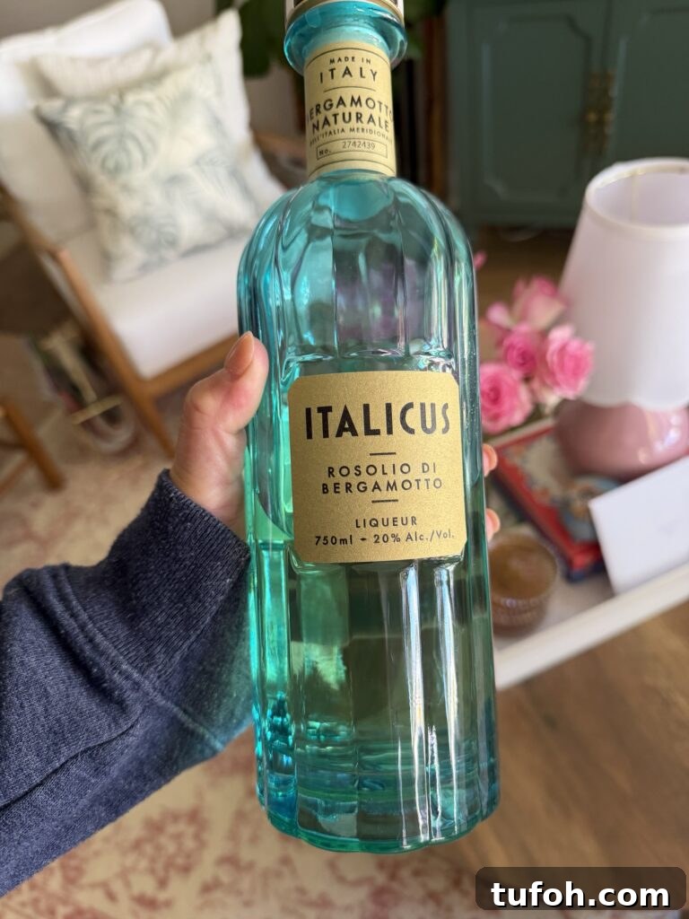 A bottle of Italicus liqueur 