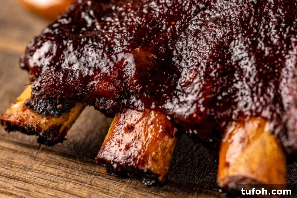 Top-Rated Pellet Grills I Tested and Reviewed 8 Rib meat pulling back from the bones.