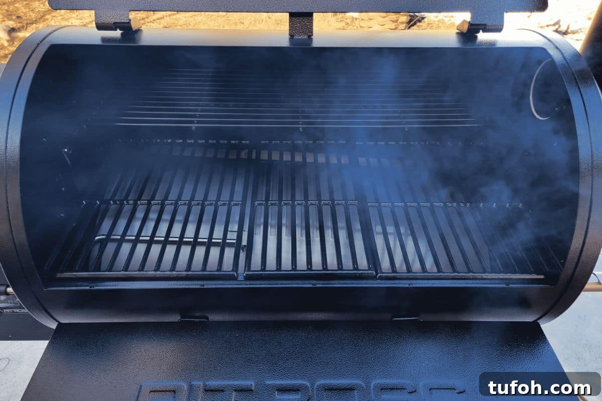 Top-Rated Pellet Grills I Tested and Reviewed 9 An open smoke chamber.