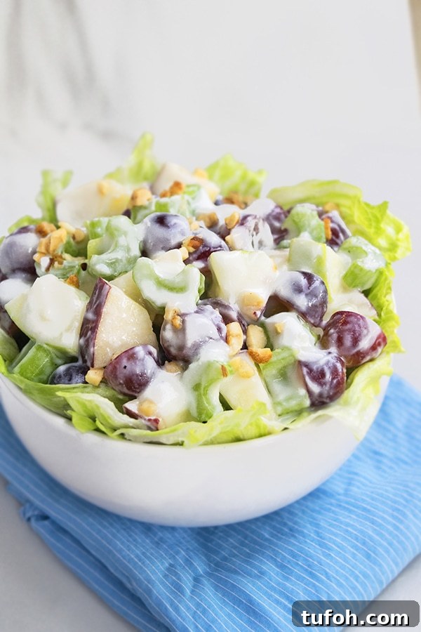 Waldorf Salad bowl of Waldorf Salad