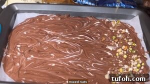 Christmas Chocolate Bark Recipe: Festive Candy & Nut Toppings 9 Added toppings