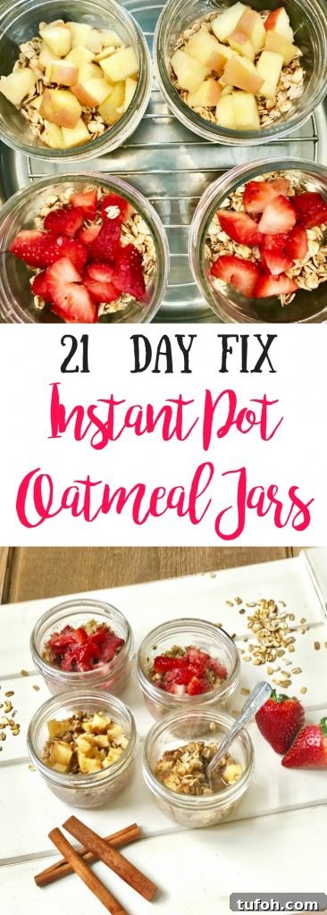 Creamy Baked Oatmeal Made in the Instant Pot 10 Instant Pot Oatmeal Jars | Confessions of a Fit Foodie