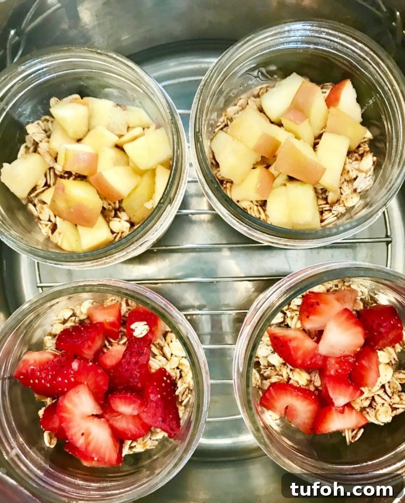 Creamy Baked Oatmeal Made in the Instant Pot 5 Instant Pot Oatmeal Jars | Confessions of a Fit Foodie