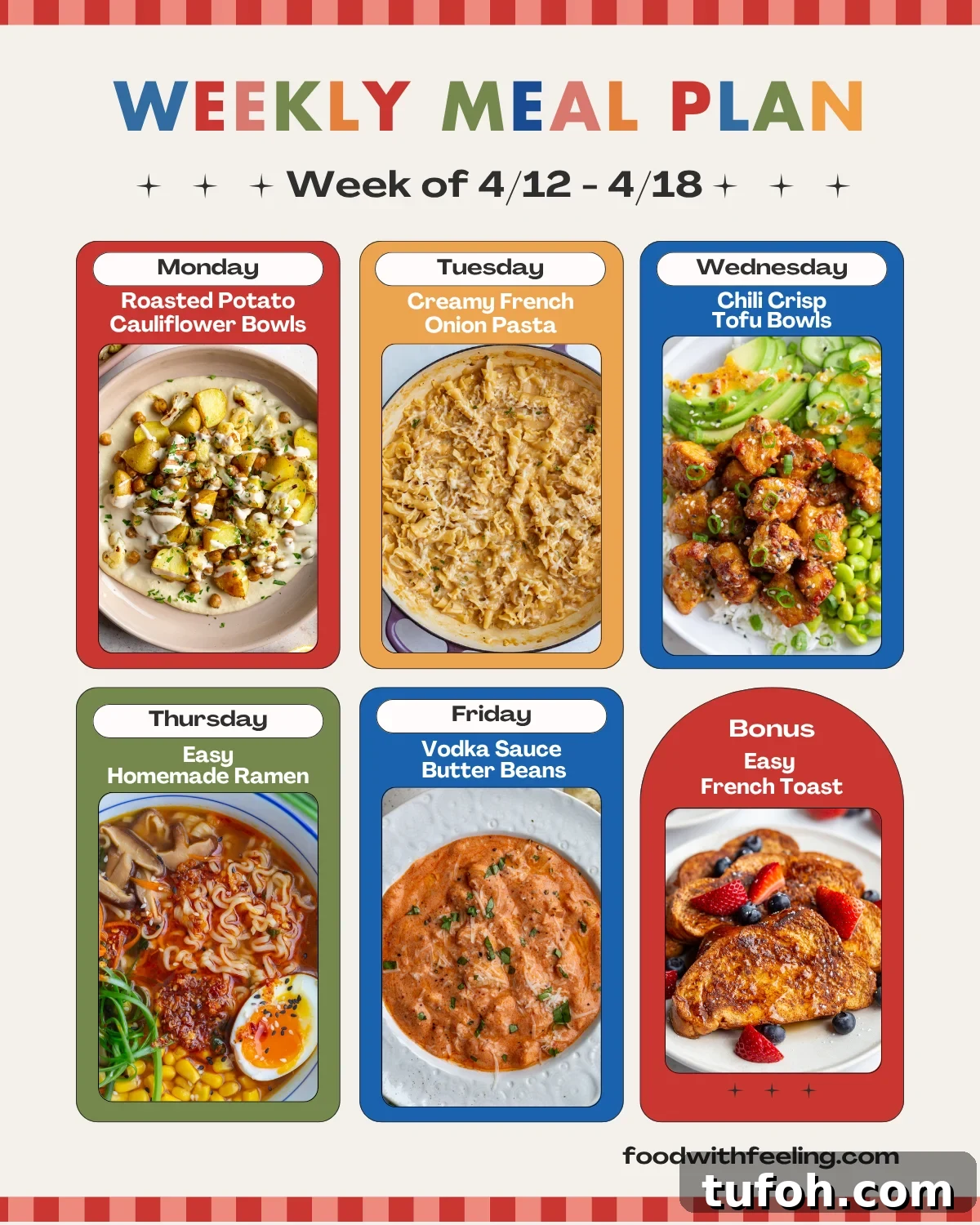 Meal plan template