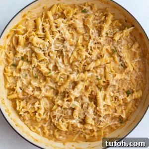 Creamy French onion pasta