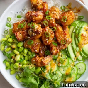 Chili crunch tofu bowls
