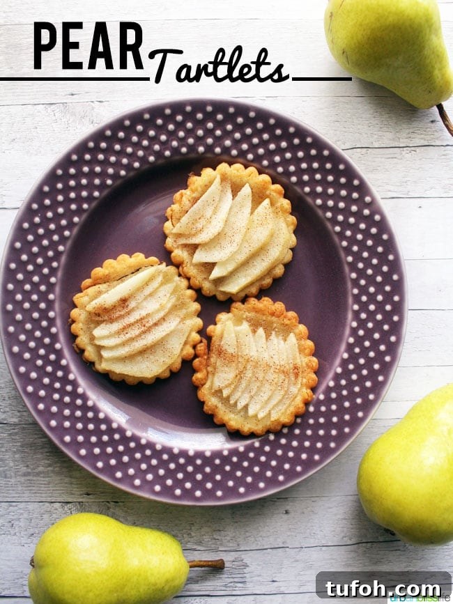 Pear Tartlets on a plate