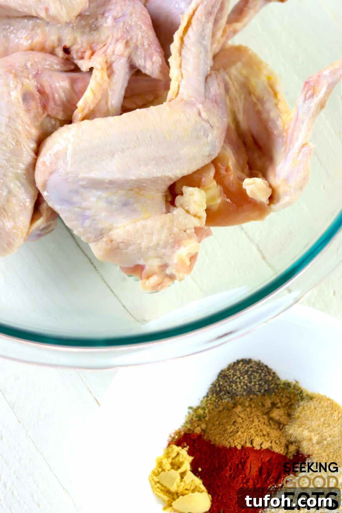 BBQ chicken wings ingredients.