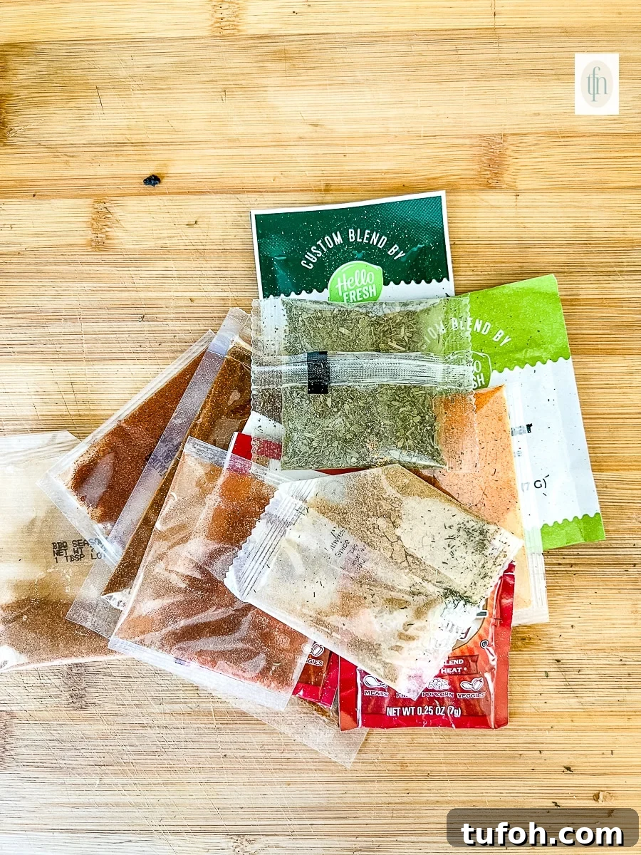 Small pile of restaurant seasoning packets.