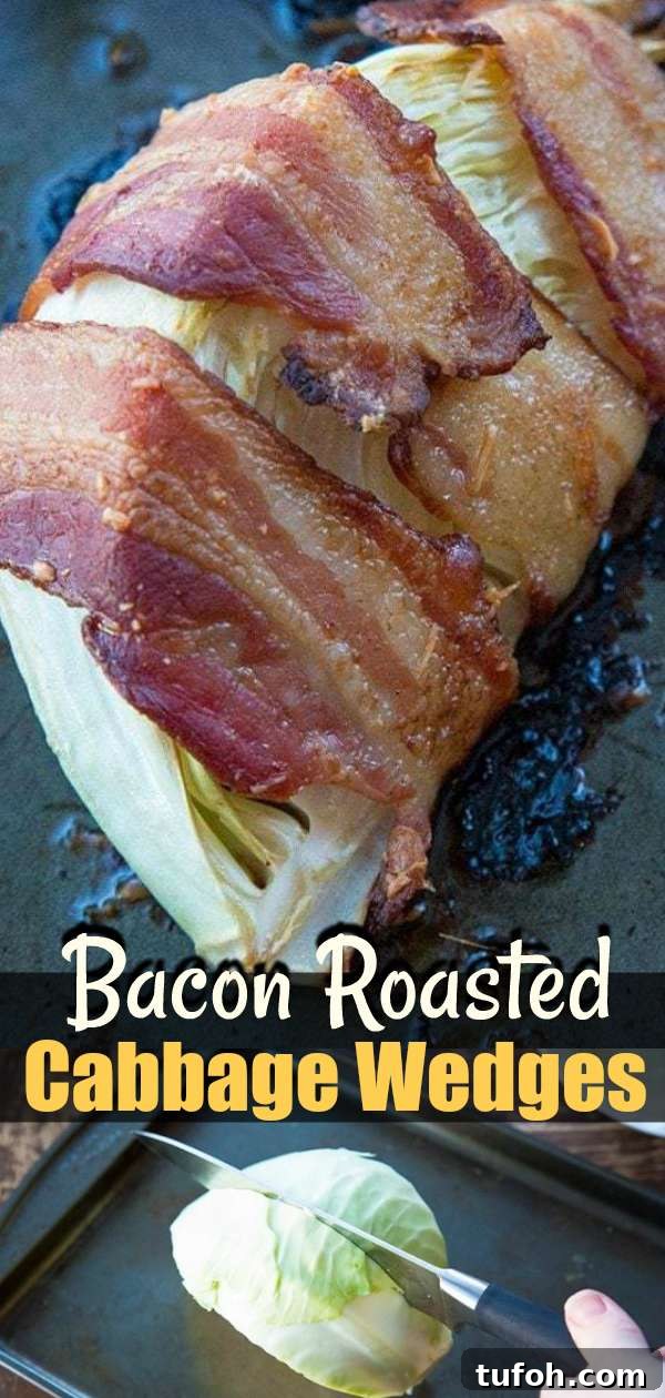 Bacon Wrapped Roasted Cabbage Wedges Bacon Wrapped Roasted Cabbage Wedges by @thekitchenmagpielowcarb #bacon #cabbage #wedges #recipe