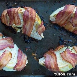 Crispy Bacon-Wrapped Roasted Cabbage Wedges That Caramelize Perfectly 4 Bacon Wrapped Roasted Cabbage Wedges