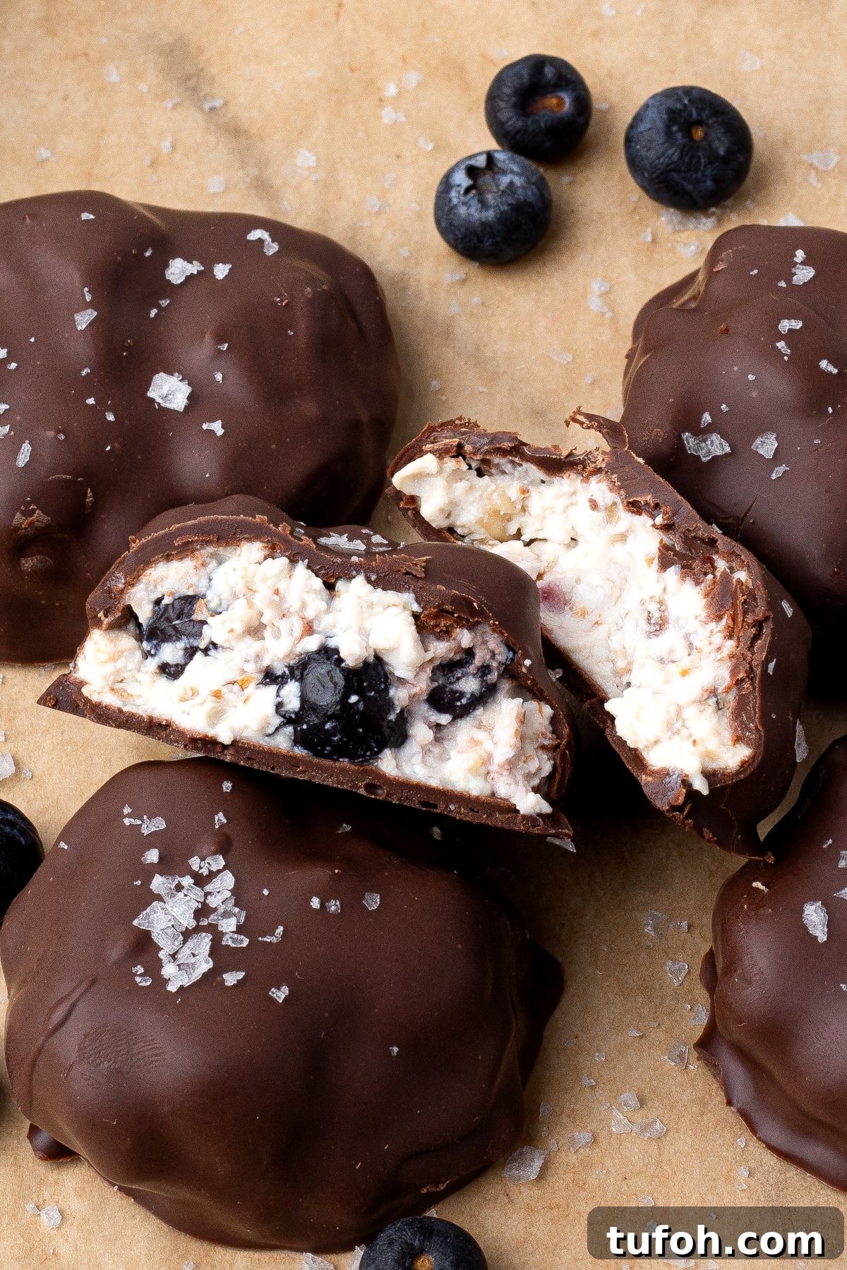 Chocolate-Dipped Blueberry Cottage Cheese Clusters for Snacks 9 Yummy Chocolate Dipped Blueberry Cottage Cheese