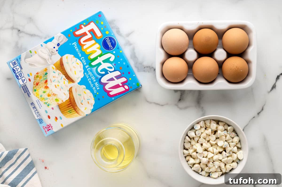 Funfetti Cake Mix Cookies Recipe — Soft, Colorful Cookie Trick 3 ingredients for Funfetti Cake Mix Cookies