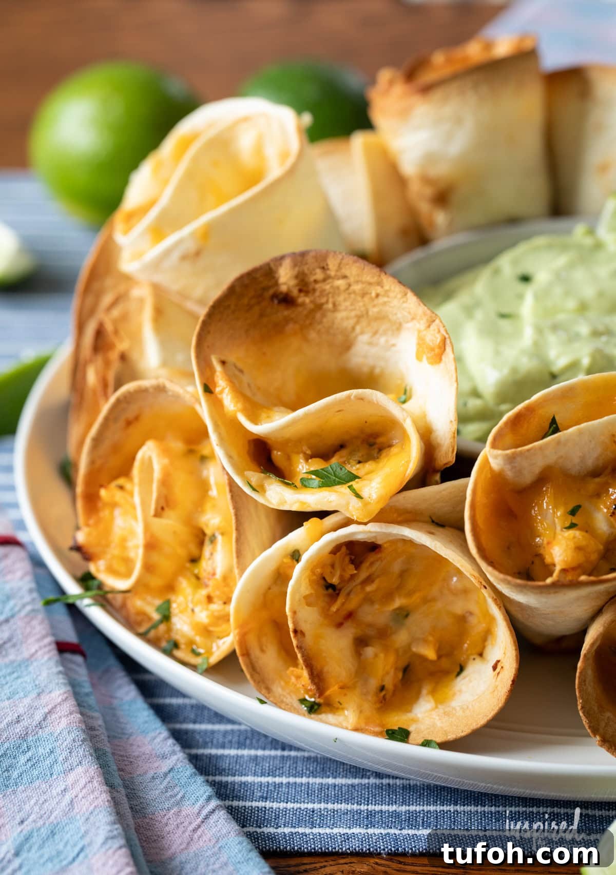Cheesy Quesadilla Dipper Recipe: Crispy, Gooey Snack Idea 6 Cheesy Quesadilla Dippers on a round platter.