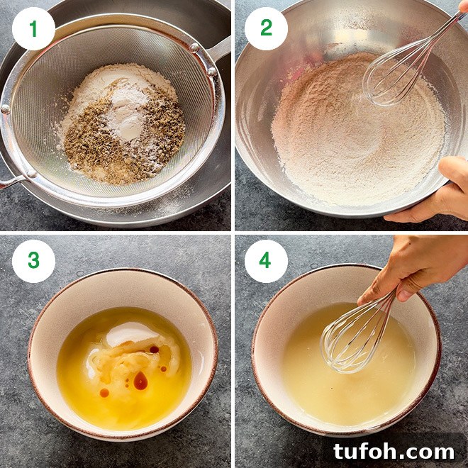 Thandai Cake in a Jar: Creamy Saffron-Pistachio Dessert Jar 4 step by step picture collage of making thandai cake jars
