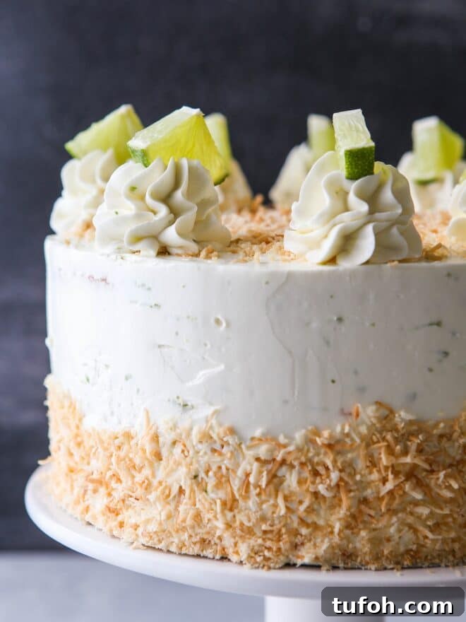 Coconut Lime Layer Cake from completelydelicious.com