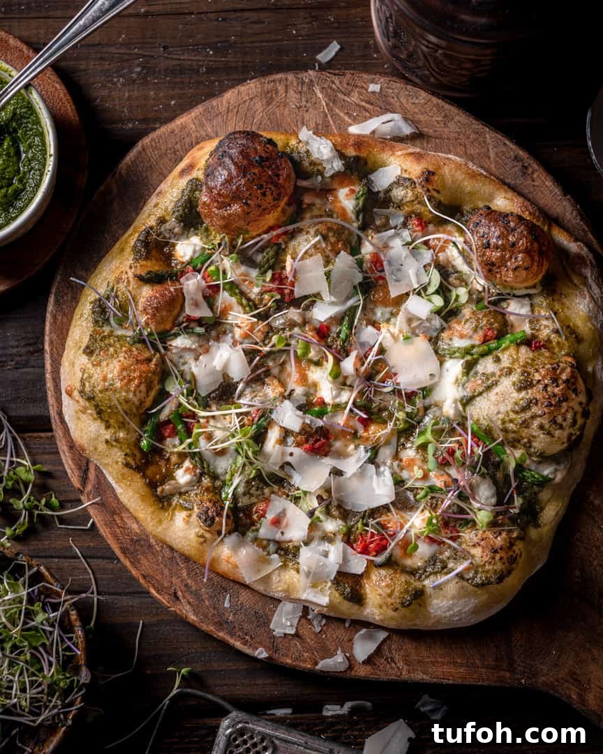 Goat Cheese, Pesto & Asparagus Pizza Recipe for Spring Nights 4 Goat Cheese Pesto and Asparagus Pizza