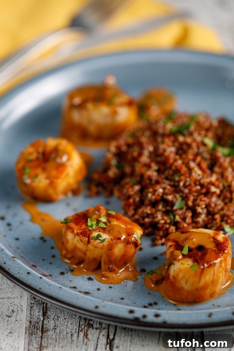 Searing Scallops on the Big Green Egg: 3 Flavorful Recipes 4 Seared Sea Scallops in Red -- scallop recipes