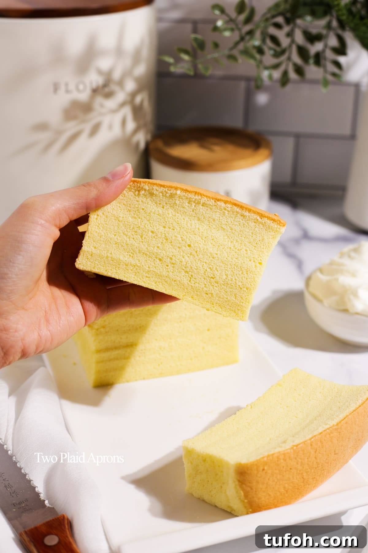 How to Make Soft Taiwanese Castella Cake at Home 3 Taiwanese castella close up