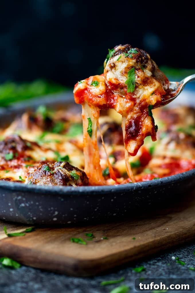 Cheesy Baked Meatballs